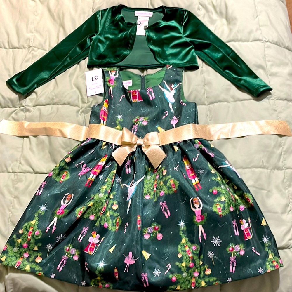 3T Christmas dress 👗 Nutcracker design with cover up